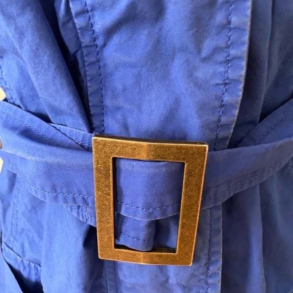 Women’s Banana Republic Distressed Blue Button up Jacket Size Large - Picture 2 of 12